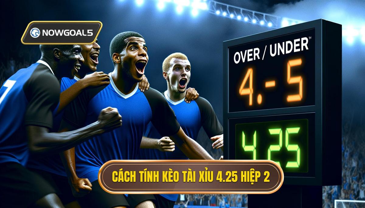 Cách tính thắng thua trong kèo tài xỉu 4.25 hiệp 2