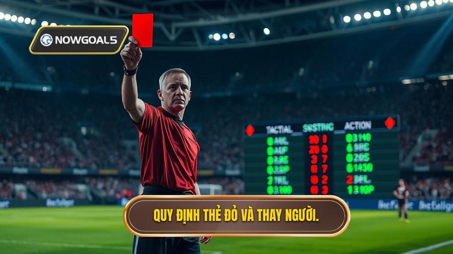 2. Quy định thẻ đỏ và thay người.